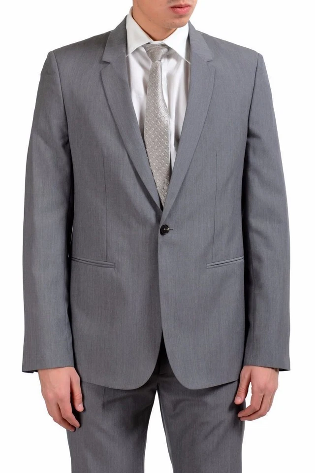 Traje Maison Margiela 14 Para Hombre 100% Lana Regular Gris Un Botón US 38 IT 48 Foto 4 de 4