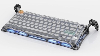 Mercury K1 Pro Wireless Gaming Keyboard: Minimalist Style with Cement Gray Te...