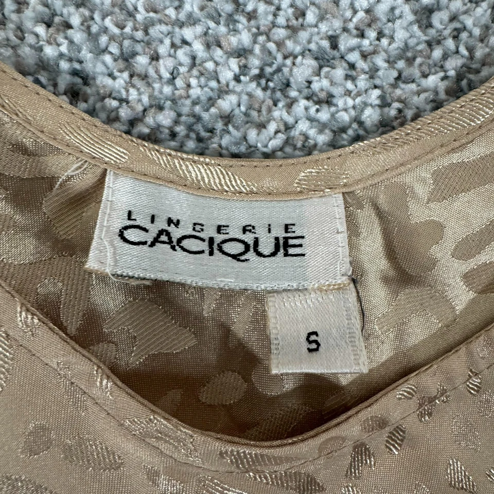 Vestido sin Mangas Cacique Mujer Pequeño Años 90 Y2K Lencería Fluida Fairycore Romántico Chemise Foto 4 de 4