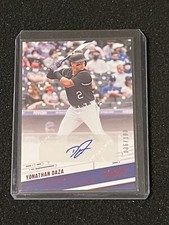 Yonathan Daza 2021 Panini Chronicles Prestige Red Auto #d /100 Autograph Rockies