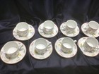 GEORGES BRIARD FLORAL FANTASY set of 8 CUPS & SAUCERS never used! EXCELLENT! — photo 2