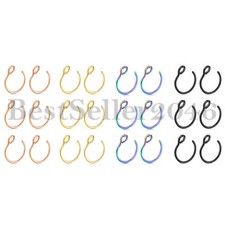 6pcs 20G Faux Piercing Jewelry Fake Nose Ring Hoop for Faux Lip Septum Nose Ring