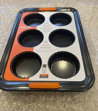Le Creuset Fluted Tart Tin Tray - 6 Cup Toughned Non Stick (NEW)