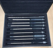 VINTAGE SET of ALCOHOL CONTENT HYDROMETERS GLASS GERMANY