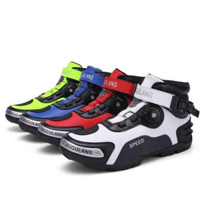 Men's Motorcycle Riding Shoes Motorbike Ankle Boots Motorcycle Racing Sneakers