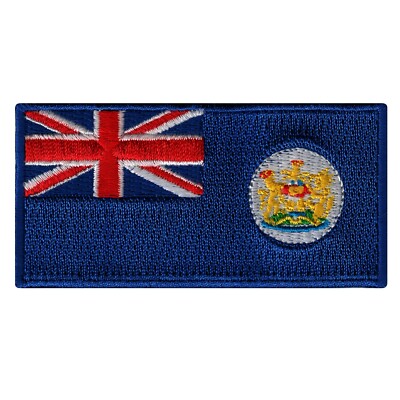 HONG KONG FORMER FLAG PATCH CHINESE embroidered iron-on EMBLEM CHINA UK VERSION