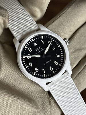 IWC Pilot 41 Top Gun Edition  Lake Tahoe  IW328104 White Ceramic