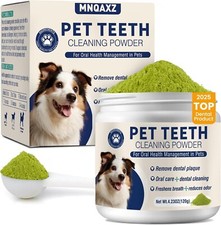 Dental Powder for Dogs Teeth Cleaning Powder w/Probiotics for Dogs Bad Breath