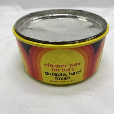 JOHNSON'S WAX POLISHES★メタルラック★ビンテージUSA SC Johnson JWax Paste Wax Long Lasting Shine 16oz Can Discontinued