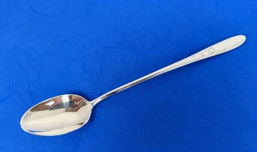 Sterling Silver AUTUMN LEAVES Iced Tea Spoon by Reed & Barton 7 1/2" No Monos