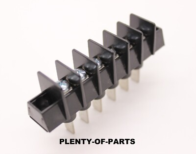 Magnum Barrier Terminal Block Single Row 6 Position Quick Connect Insulator Base