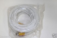 100ft PREMADE SIAMESE CABLE FOR CCTV CAMERA White