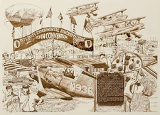 5.25" x 7" Post Card/Print celebrating a world famous aviation event