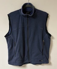 REI Fleece Polartec Blue Heather Light Vest Women's Sz L Outdoor Zip Up Hiking
