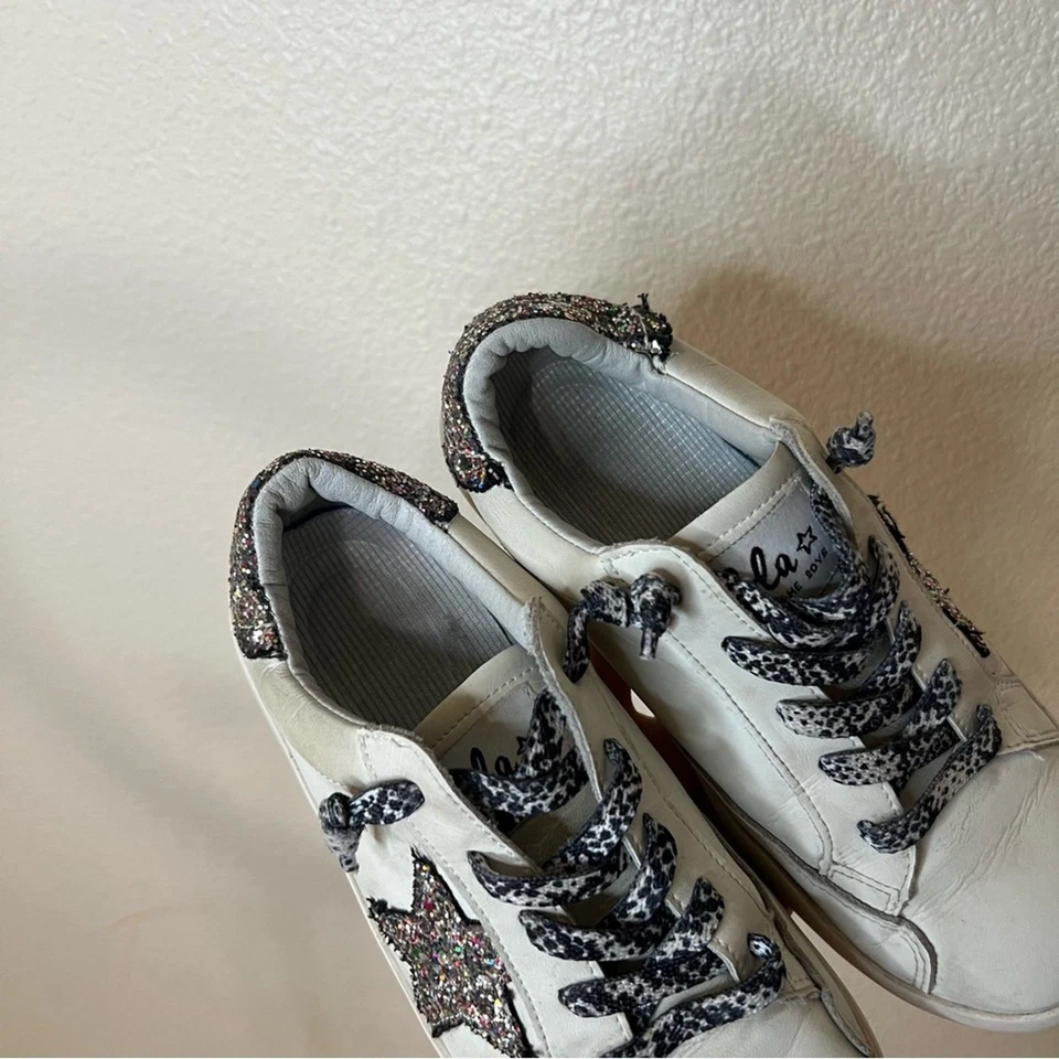 Lola and the Boys Star Glitter distressed leather sneakers 37 - Image 3 of 4