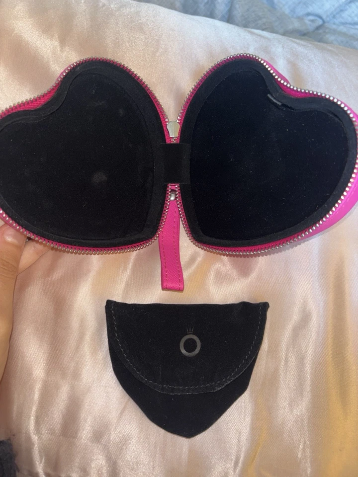 玫瑰金双带心形潘多拉戒指 带粉色心形盒 尺寸 7.5 — 第 3/4 张图片