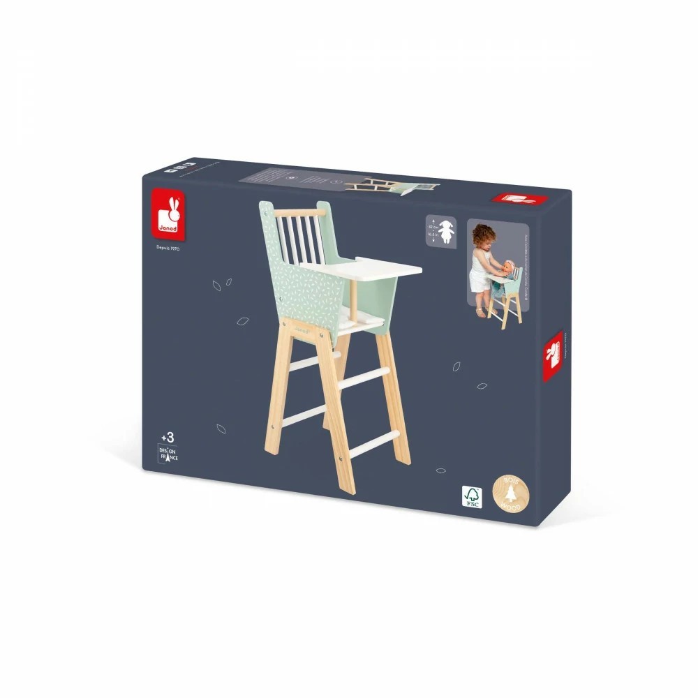 Chaise haute Janod Zen pour partager les repas en famille au salon