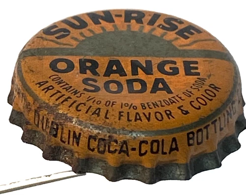 Vintage DUBLIN Ga  SUN RISE Bottle CAP by COCA COLA Slightly used Cork lined