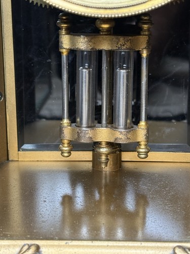 Antique Ansonia Marchioness Open Escapement Gold Guilded Crystal Regulator Clock - Picture 8 of 19