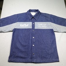 Hyde Park Varsity Jacket Men M Blue You Aren't Invited Hip Hop Denim USA Made