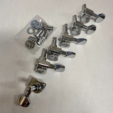 JN07CR Locking Guitar Tuners Machine Heads 6 In-line 19:1 Tuning Pegs Strat Tele