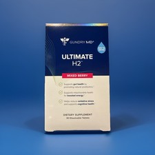Authentic Gundry MD Ultimate H2 30 Dissolvable Tablets B12 & Magnesium.