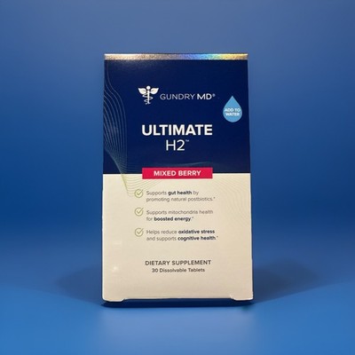 Authentic Gundry MD Ultimate H2 30 Dissolvable Tablets B12 & Magnesium.