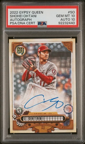 SHOHEI OHTANI 2022 TOPPS GYPSY QUEEN AUTOGRAPH  PSA 10 auto 10 Angels Dodgers