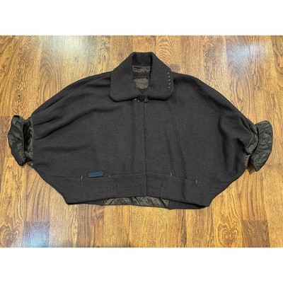 Anamale Brazil Women s Cropped Wool Bolero Jacket   Brown   Size 12 Unique Chic