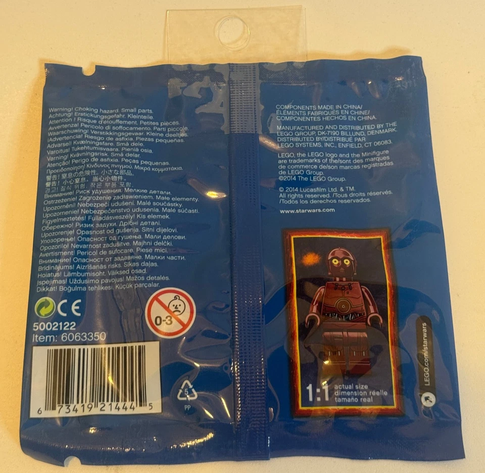 NEW LEGO STAR WARS TC-4 minifig polybag 5002122 red protocol droid FACTORY SEALD - Image 2 of 2