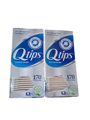 Q-Tips Cotton Swabs ( 2 Pack ) 170 each= 360 Cotton swabs
