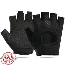 IZUS Womens Fingerless Workout Gloves Gym Exercise Fitness Grip Pads