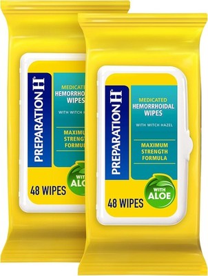 Preparation H Hemorrhoid Flushable Wipes with Witch Hazel for Skin... 