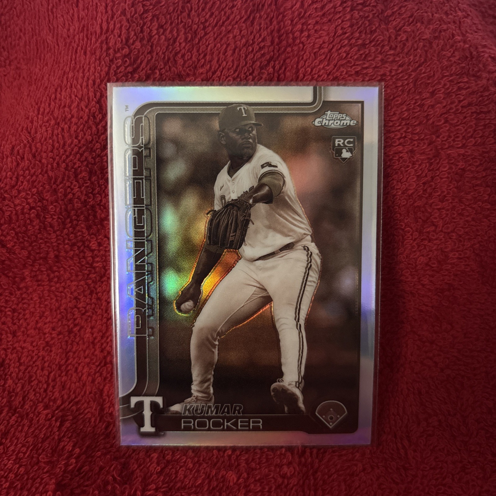 2025 Topps Chrome Kumar Rocker RC Sepia REFRACTOR #73 Texas Rangers