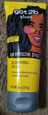 Got2b Glued Bonding Glue, For Protective styles, Gentle on Scalp, Wig Glue 6 oz