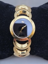 Orologio Donna Movado Rondiro 25mm Quadrante Nero Tono Oro Quarzo Svizzero 88 E4 1834
