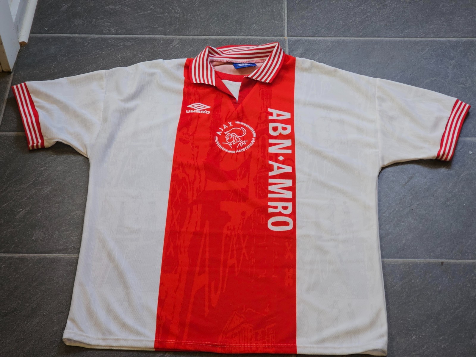 VTG AJAX AMSTERDAM UMBRO 90'S JERSEY MEN'S SZ XL MADE IN ENGLAND