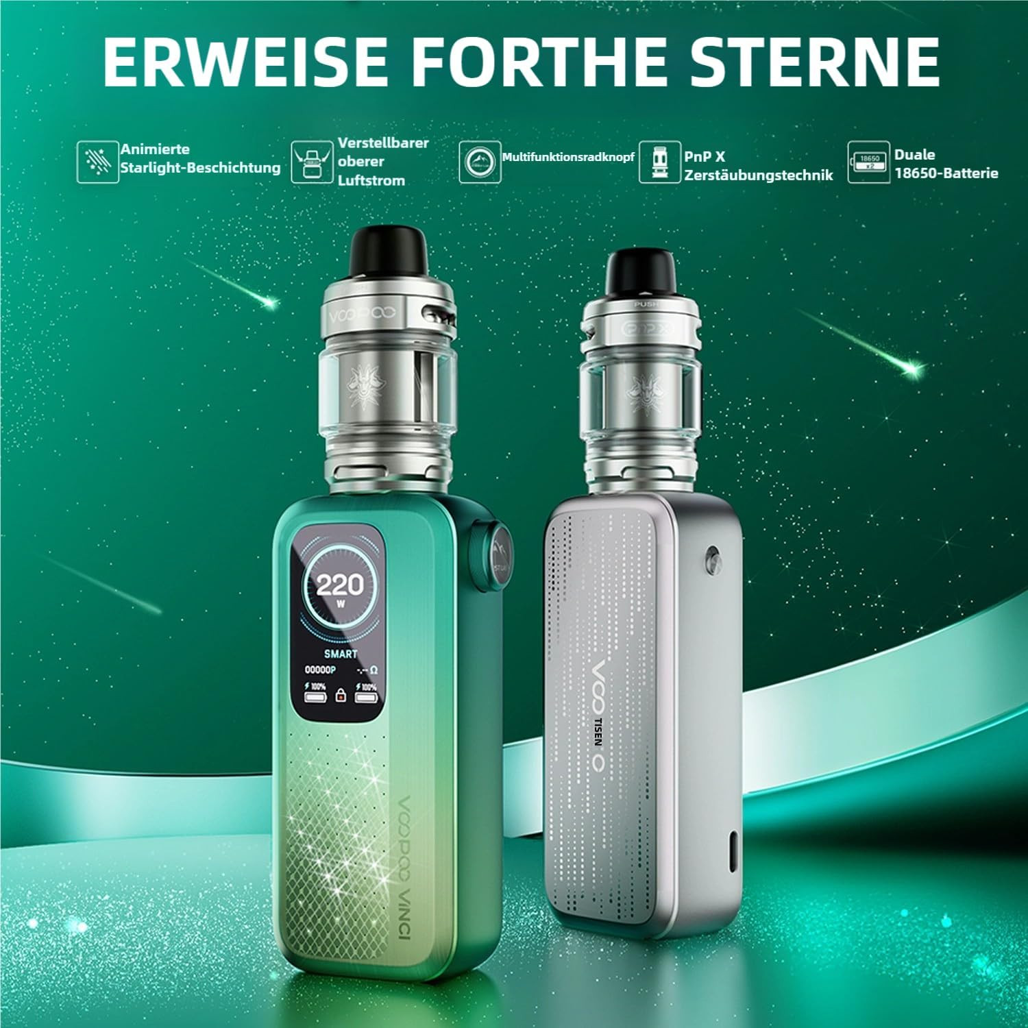 VOOPOO Vinci Spark 220 Mod la box idéale pour les atomiseurs reconstructibles - 2