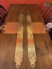 Huge Pair of Antique Brass Finger Plated Arts & Crafts Door Knobs