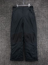 LL Bean Cold Buster Snow Pants Youth 12 Black Adjustable Waist Insulated Ski