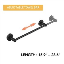 Adjustable Stainless Steel Towel Rack Wall Mounted Towel Rail Holder Bathroom