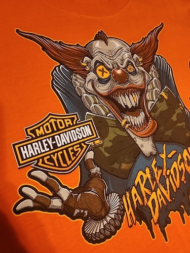 Harley Davidson Kona Hawaii mens tshirt XL Orange Big Island Killer Clown - Picture 3 of 7