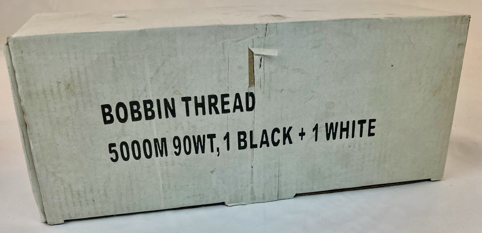 Set of 2 Embrodiery Bobbin Thread White and Black 90 weight 11000 meters