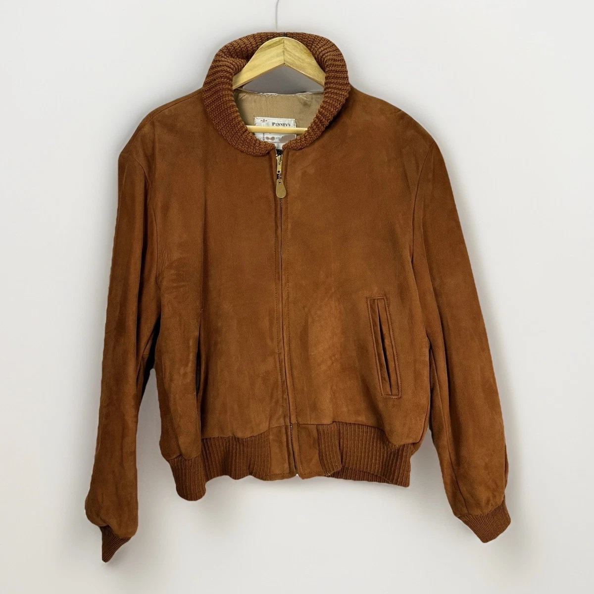 Bomber/Harrington Suede Vintage Outerwear Coats & Jackets for Men