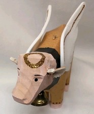 Trauffer Switzerland Handcrafted Angel Cow Christmas Ornament *RARE* NIB