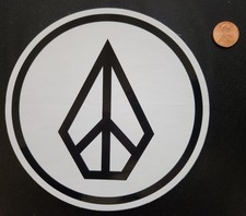 VOLCOM Surf Snowboard BMX Skateboard Peace Stone Sticker Flawless NEW old stock