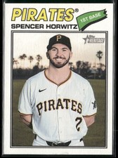 2026 Topps Heritage Flip Stock SSP #266 - Spencer Horwitz - Pirates Print Run /5