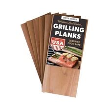 6-Pack Western Red Cedar Grilling Planks for Salmon, Beef, Veggies & More - 1...