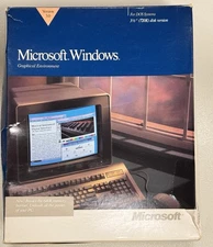 NEW IN BOX! Microsoft Windows Operating System v 3.0 - 3.5" Floppy Disks & Books