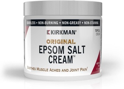 Kirkman Epsom Salt Cream 4Oz Cream Gluten Casein